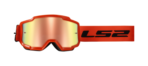 LS2 CHARGER GOGGLE H-V ORANGE WITH IRIDIUM VISOR