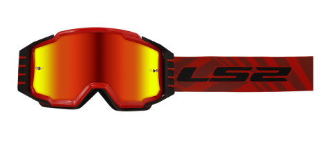 LS2 CHARGER FOR GOGGLE RED WITH IRIDIUM VISOR