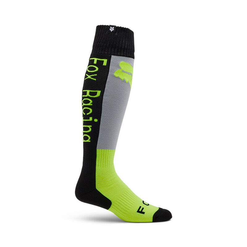 FOX 180 Race Spec Sock Grey/Yellow