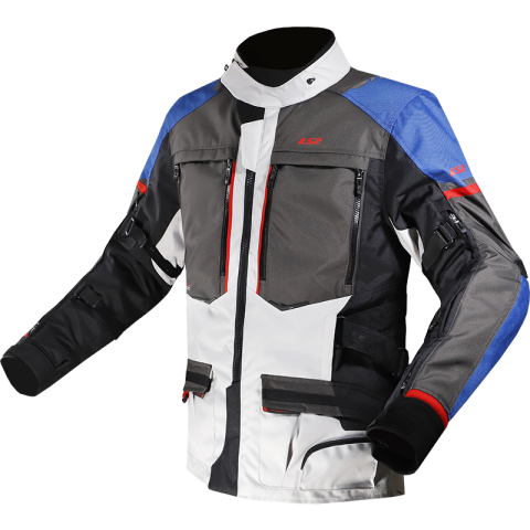 LS2 NORWAY MAN JACKET BLUE BLACK GREY RED