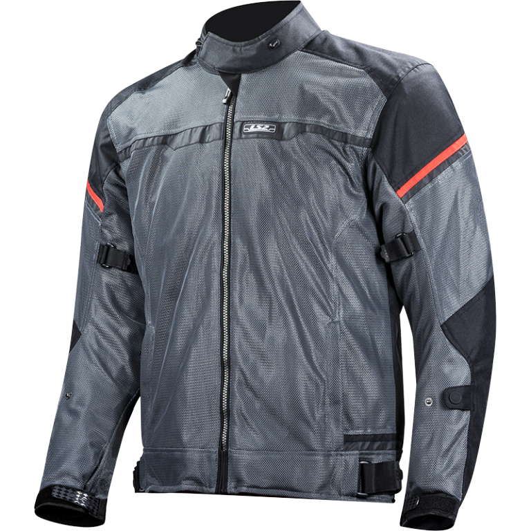 LS2 RIVA MAN JACKET BLACK DARK GREY RED