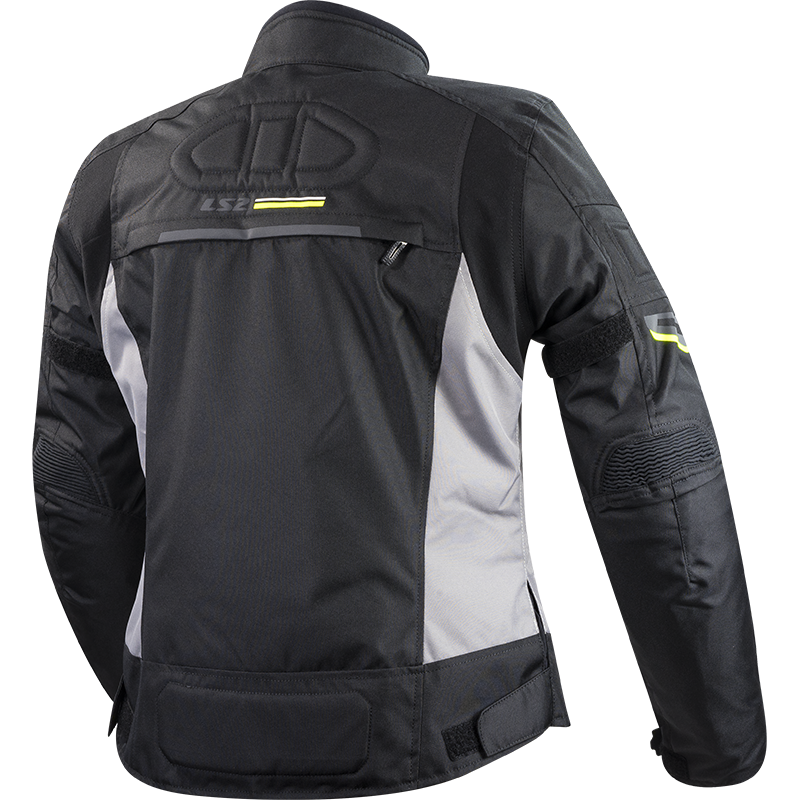 LS2 SHADOW LADY JACKET BLACK TITAN H-V YELLOW