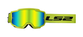 LS2 CHARGER GOGGLE H-V YELLOW WITH IRIDIUM VISOR