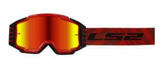 LS2 CHARGER FOR GOGGLE RED WITH IRIDIUM VISOR